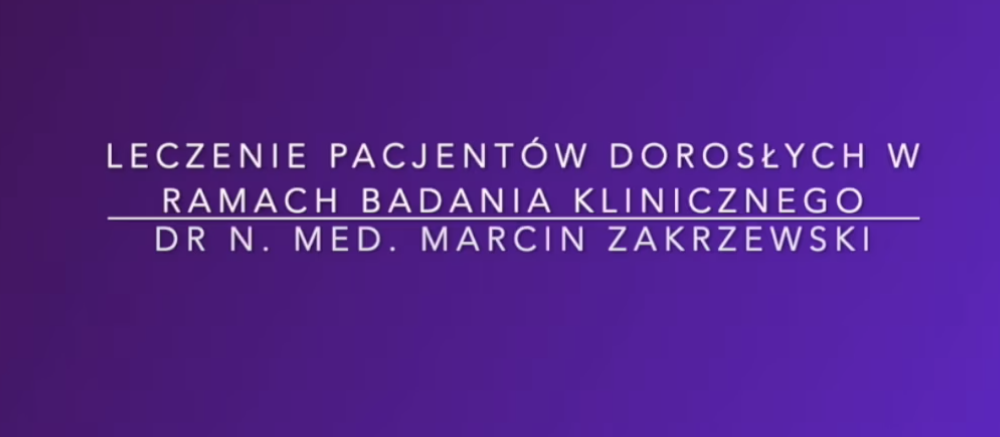 Prelegent dr n. med. Marcin Zakrzewski